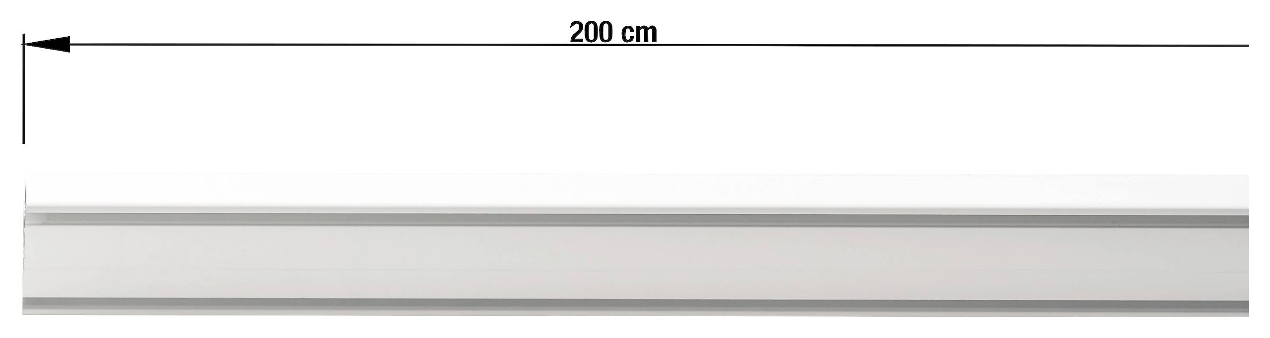 ondeco Alu-Schiene Level weiß Metall L: ca. 200 cm 2 Läufe
