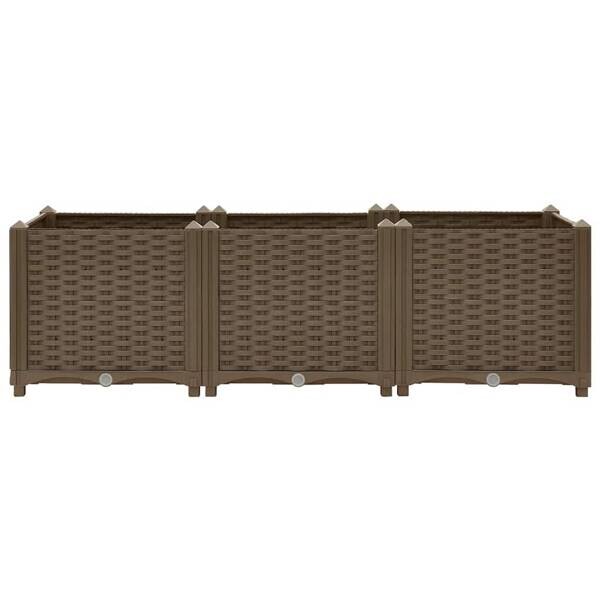 Hochbeet braun Polypropylen B/H/L: ca. 40x38x120 cm
