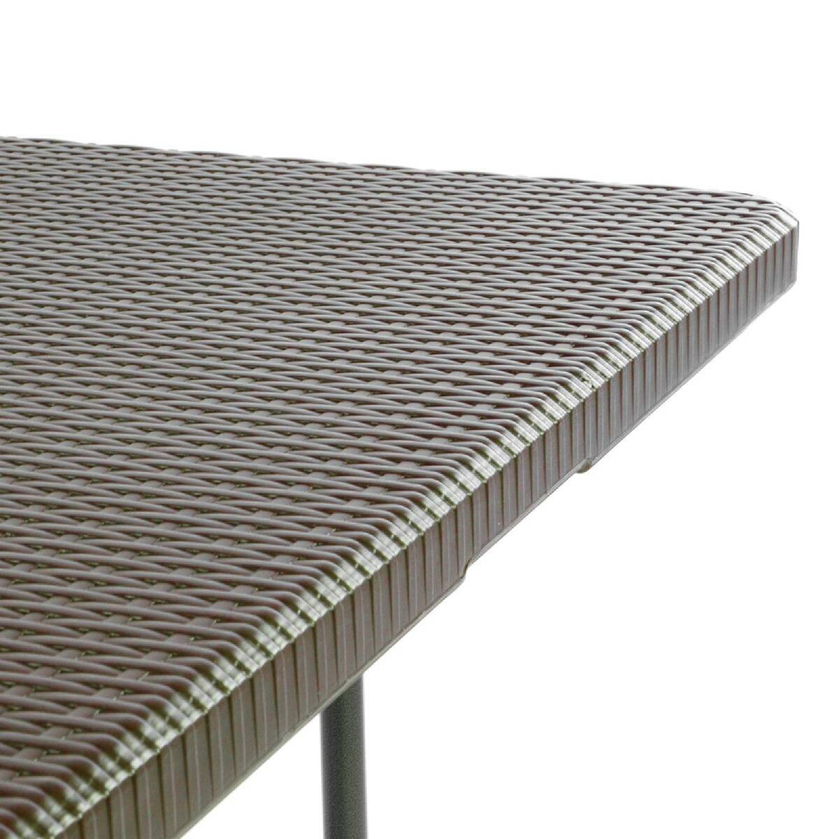 VCM Gartentisch braun Metall B/H/L: ca. 70x75x180 cm