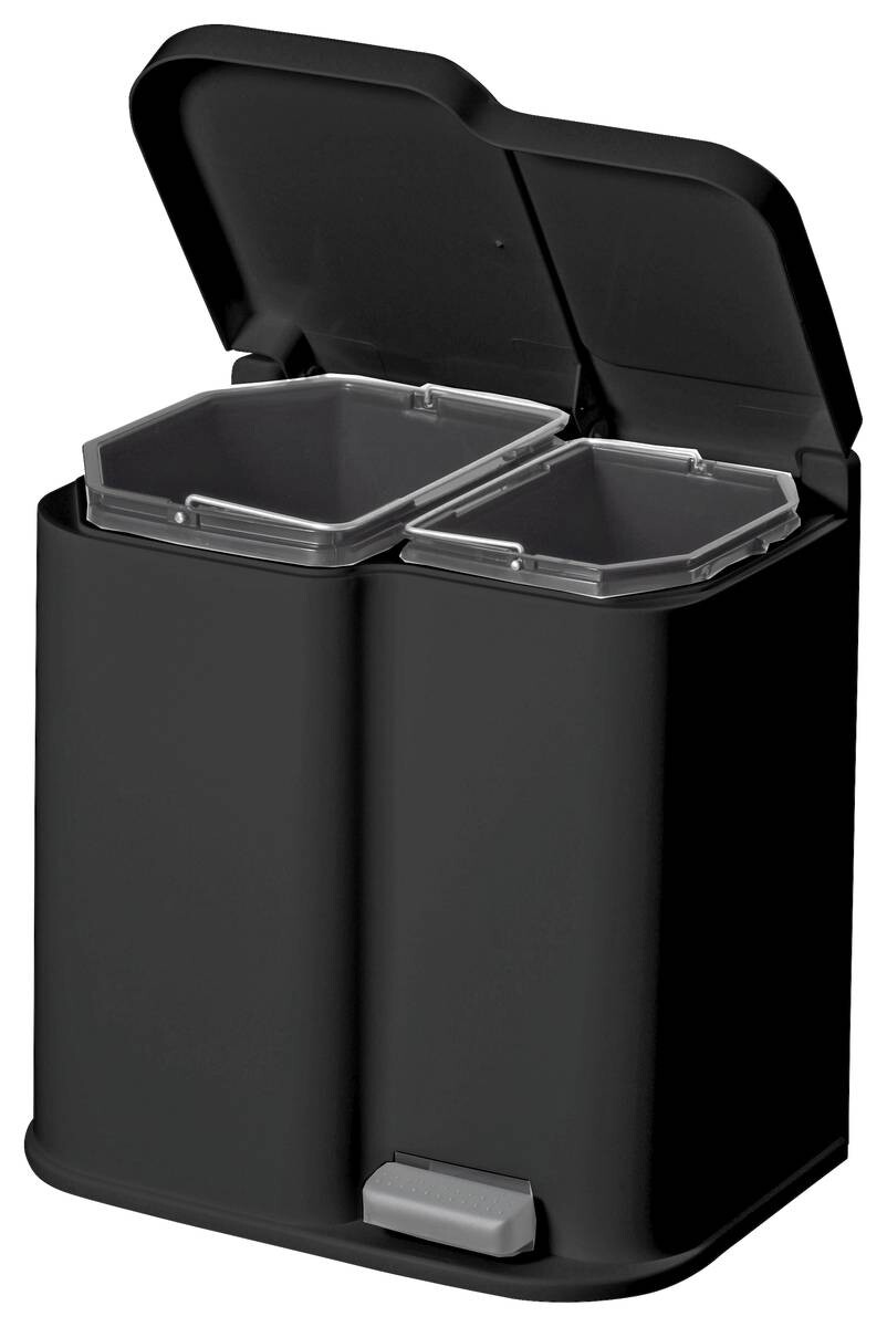 Abfalleimer anthrazit B/H/L: ca. 30x39,8x40 cm