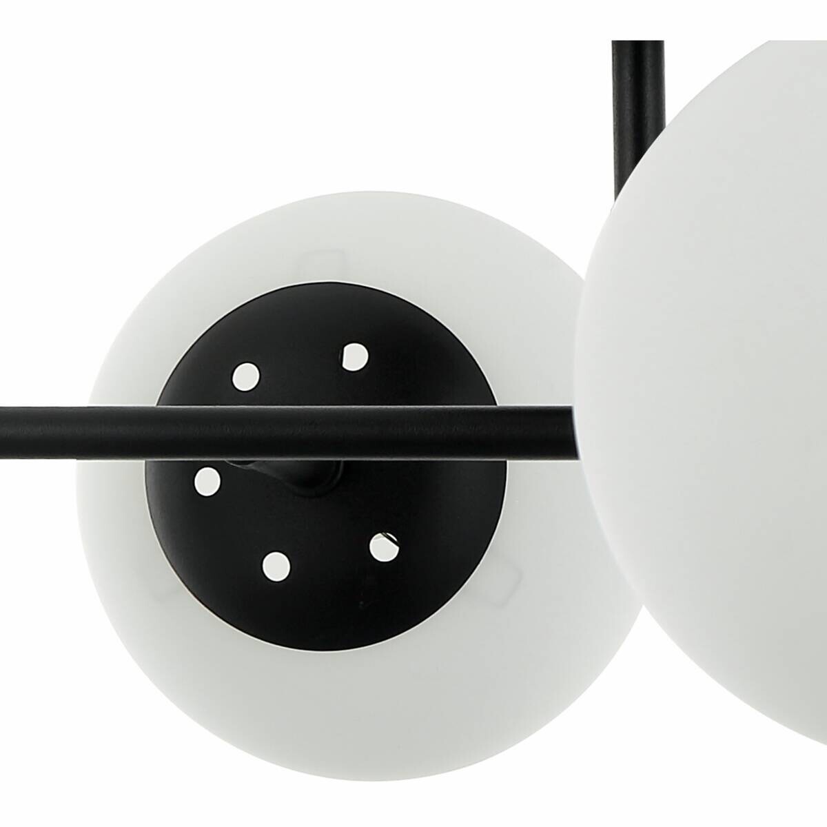 Lamkur Deckenleuchte Maddie schwarz Glas Stahl B/H/L: ca. 19x44x61 cm E14 4 Brennstellen