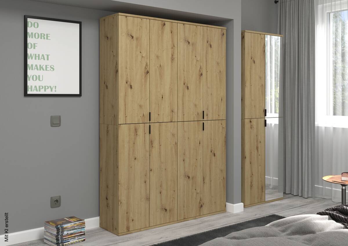 Badhochschrank PROJEKT Eiche Artisan Nachbildung B/H/T: ca. 30x193x34 cm