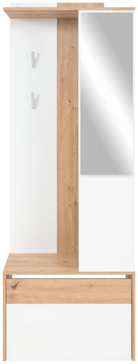 Garderobe Gera 42A weiß Oak Artisan Nachbildung B/H/T: ca. 66x182x33 cm