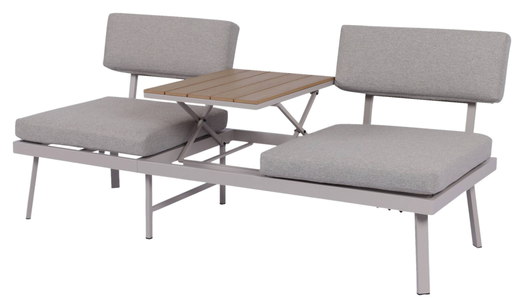 POCOline Gartenbank taupe Stahl B/H/L: ca. 77x80x181 cm