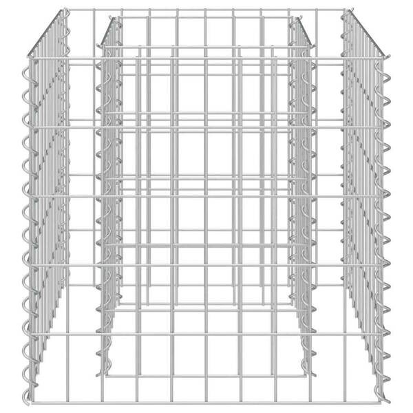 Gabionen-Hochbeet silber Stahl B/H/L: ca. 50x50x50 cm