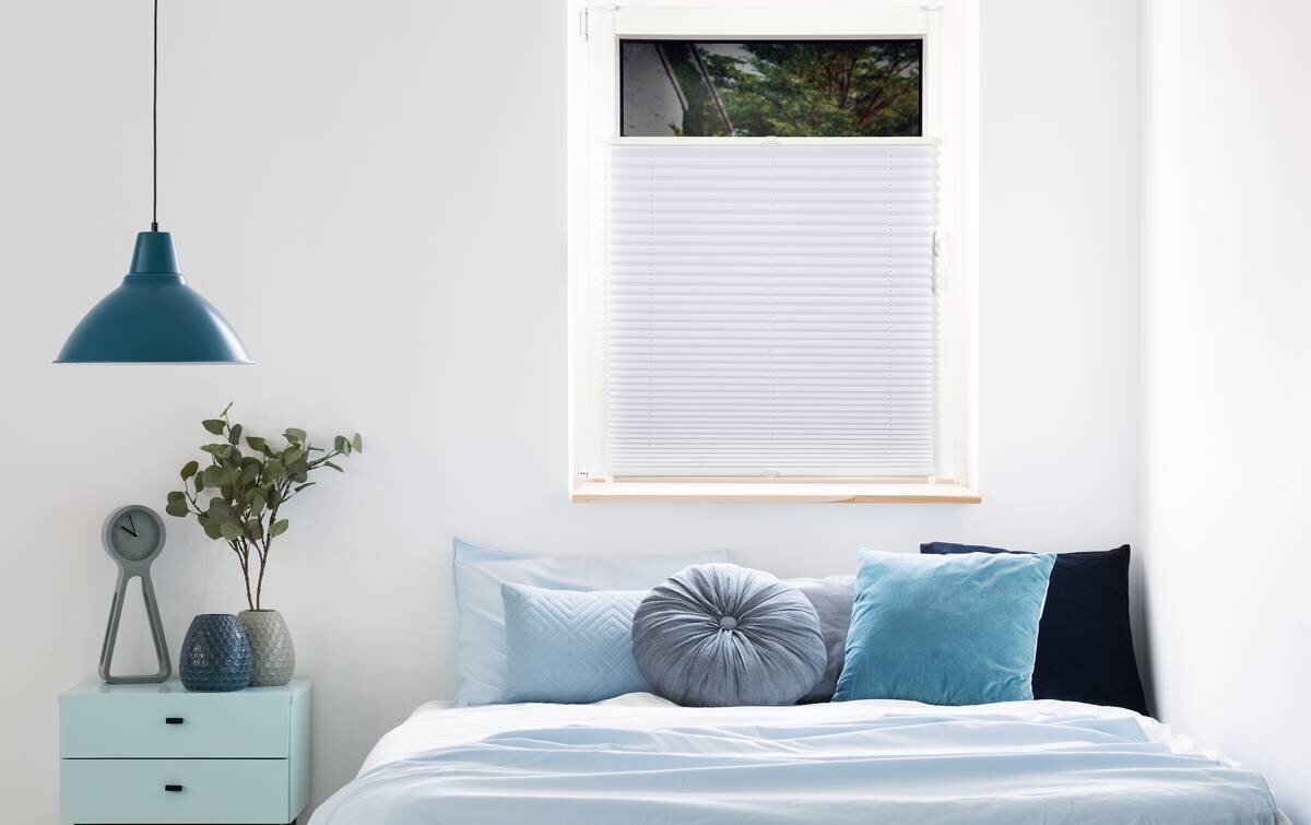 Hochwertiges Klemmplissee weiß B/L: ca. 95x130 cm