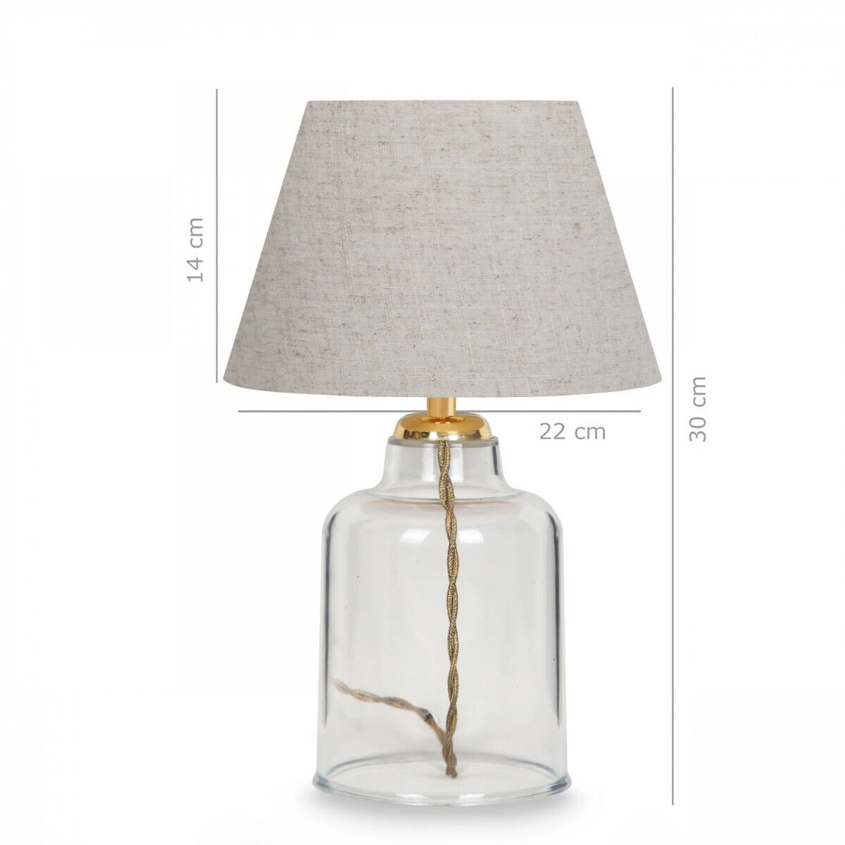 Opviq Tischleuchte creme PVC B/H/L: ca. 22x30x22 cm E27 1 Brennstellen