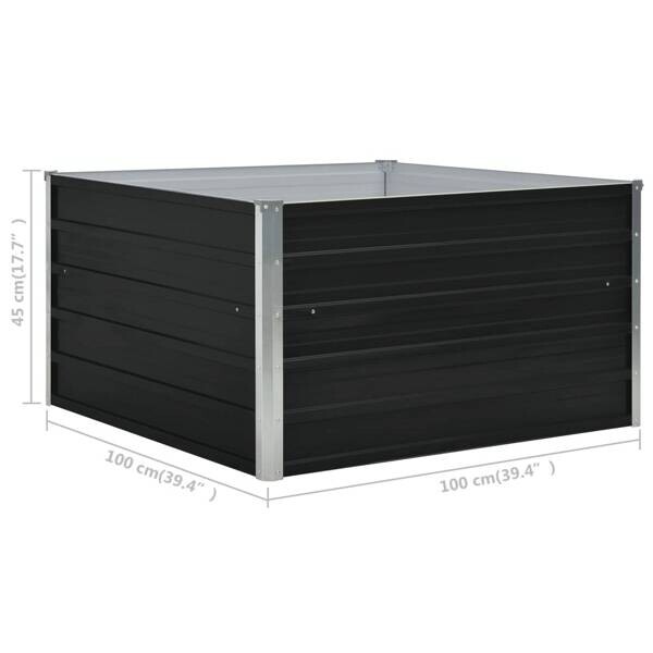 Hochbeet anthrazit Metall B/H/L: ca. 100x45x100 cm