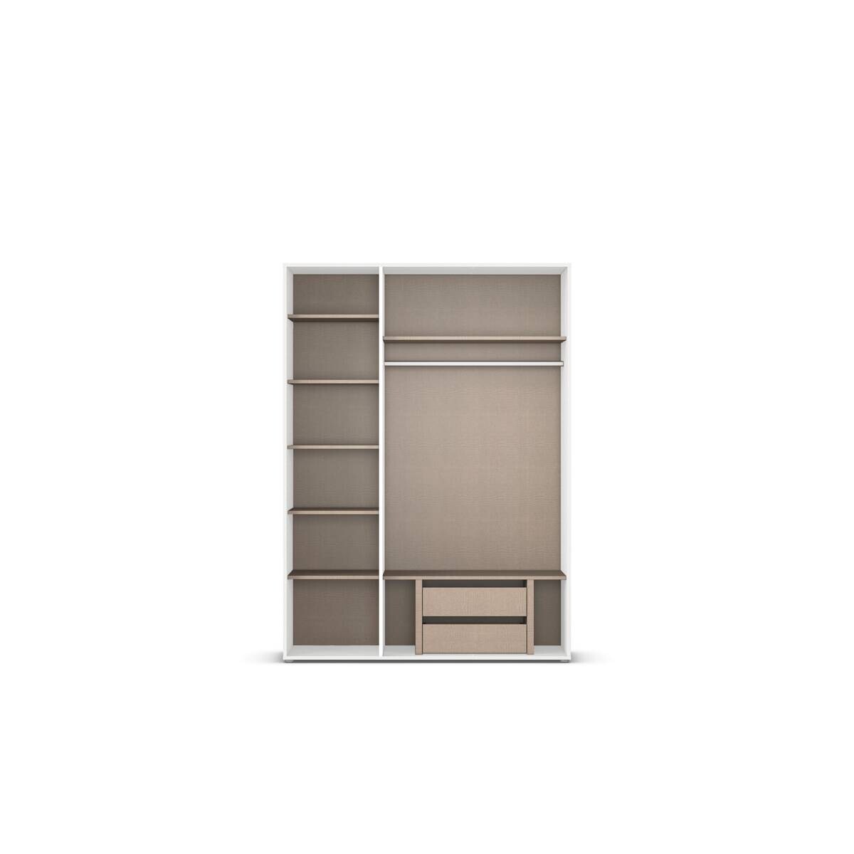 Kleiderschrank Nabila Premium Alpinweiß B/H/T: ca. 140x194x53 cm