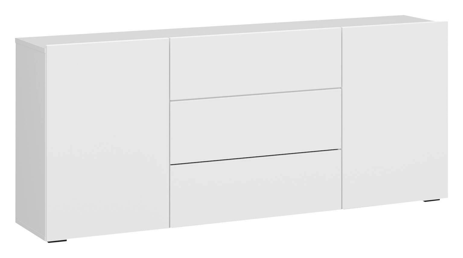 Sideboard Otis weiß Hochglanz B/H/T: ca. 140x62x35 cm