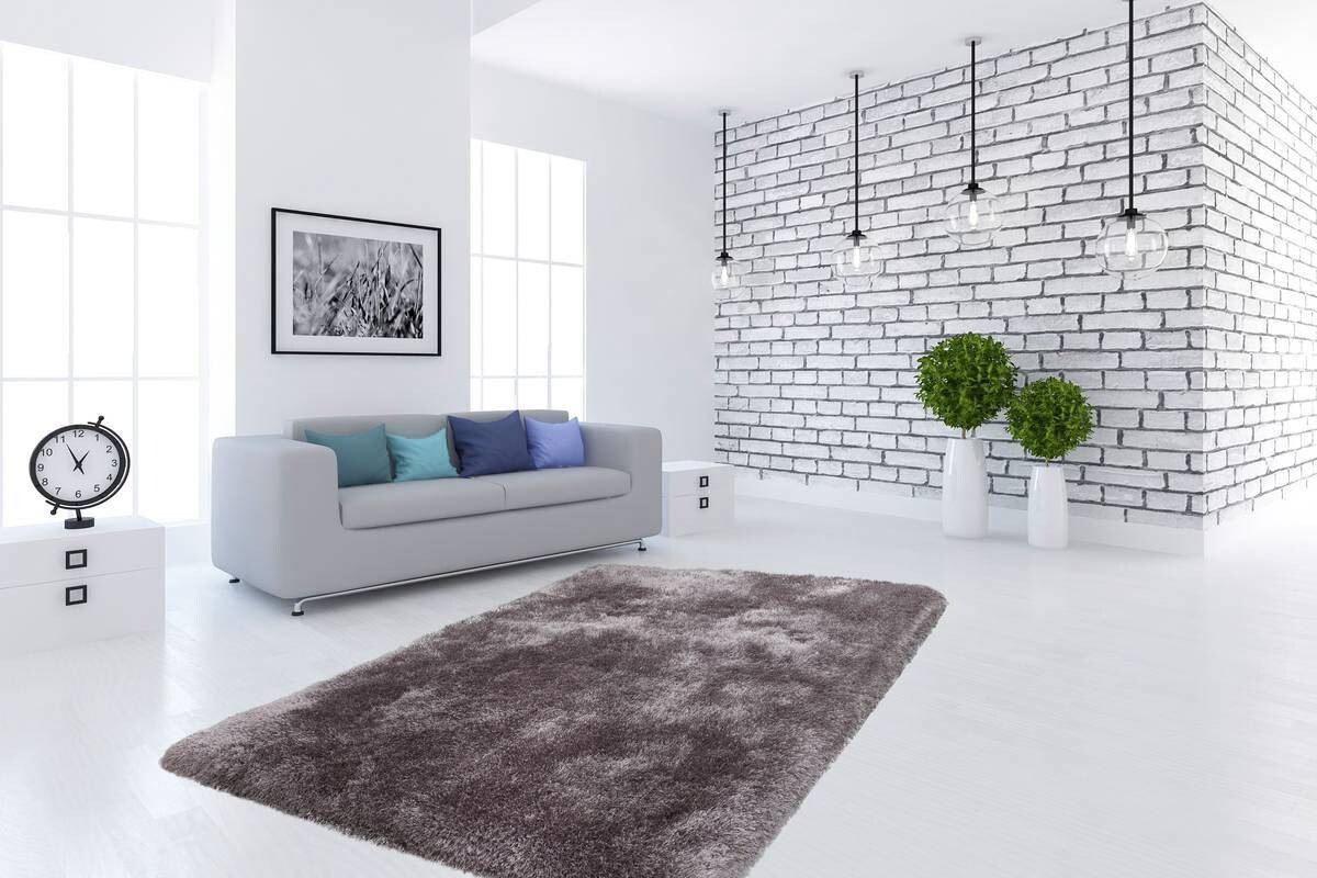 360Living Teppich Cosy silber B/L: ca. 120x170 cm