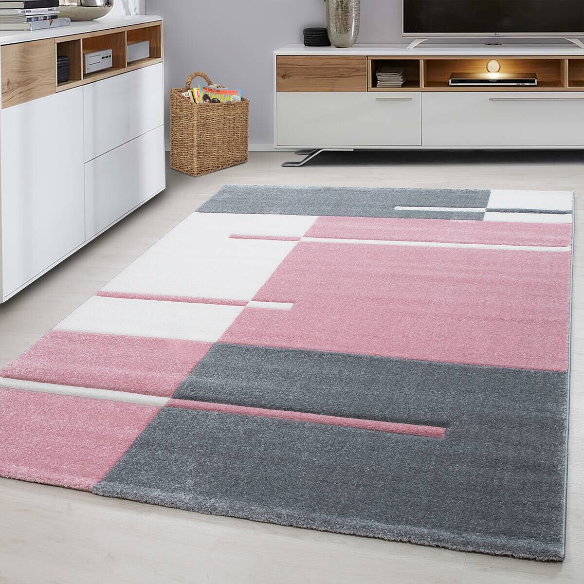 Ayyildiz Teppich HAWAII pink B/L: ca. 280x370 cm