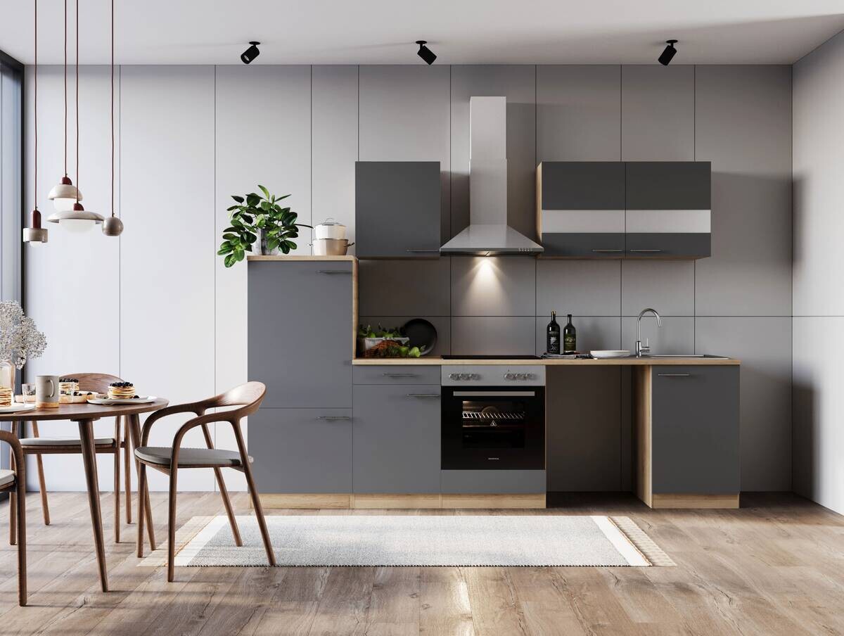 Respekta Küchenblock Merle grau B/H/T: ca. 280x200x60 cm