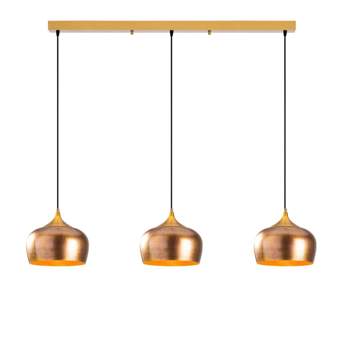 Opviq Pendelleuchte Metall B/H/T: ca. 140x123x30 cm E27 3 Brennstellen