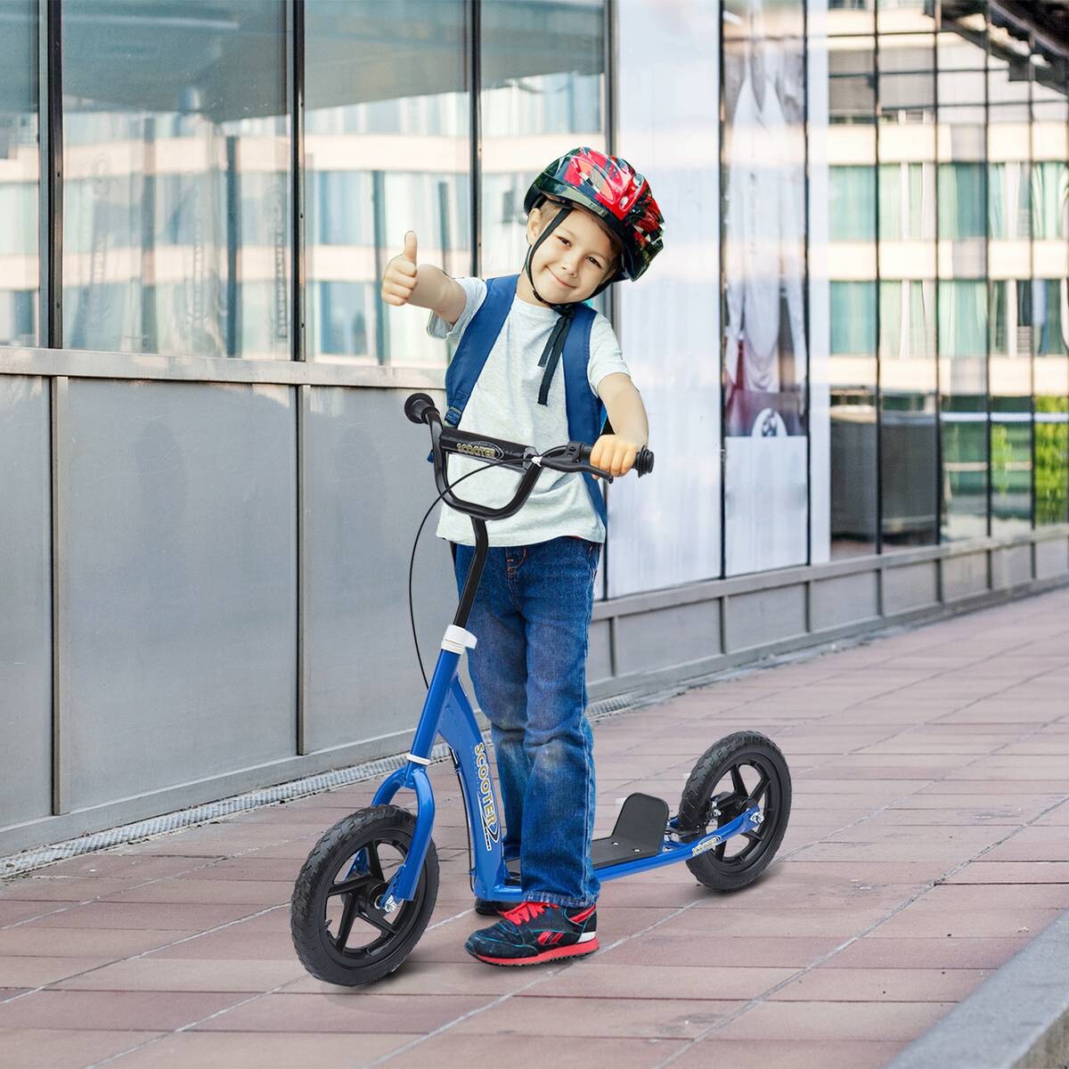 HOMCOM Kinderroller blau