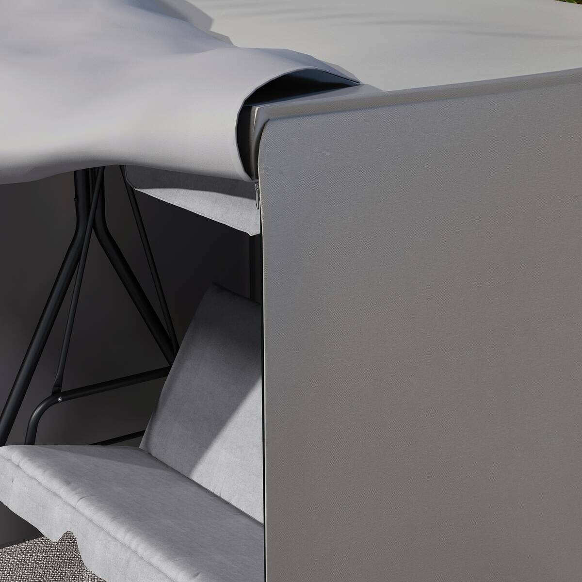 Outsunny Abdeckplane grau Polyester B/H/L: ca. 114x177x152 cm