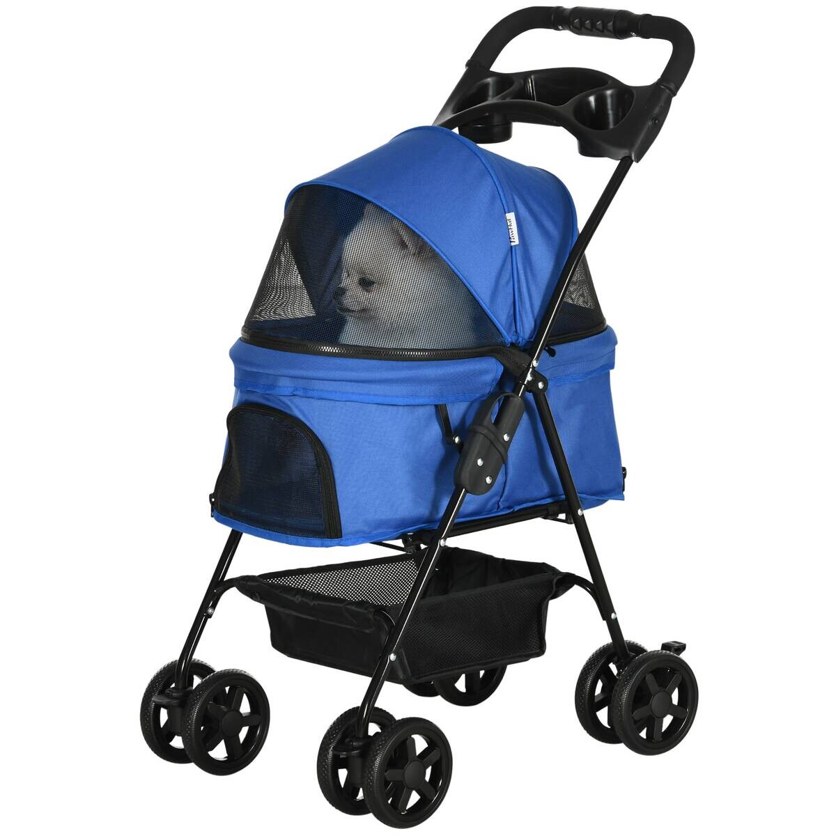 PawHut Hunde-Zubehör blau Edelstahl B/H/L: ca. 45x67x96 cm