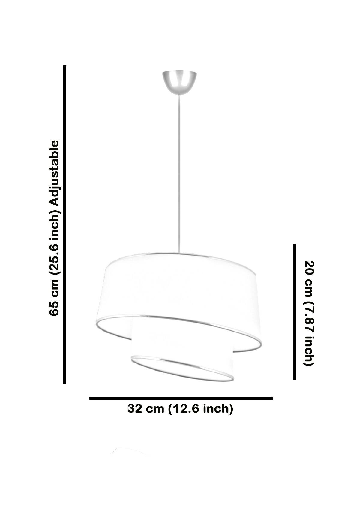 Opviq Pendelleuchte Barette kamel silber Stoff Metall B/H/L: ca. 32x65x32 cm E27 1 Brennstellen
