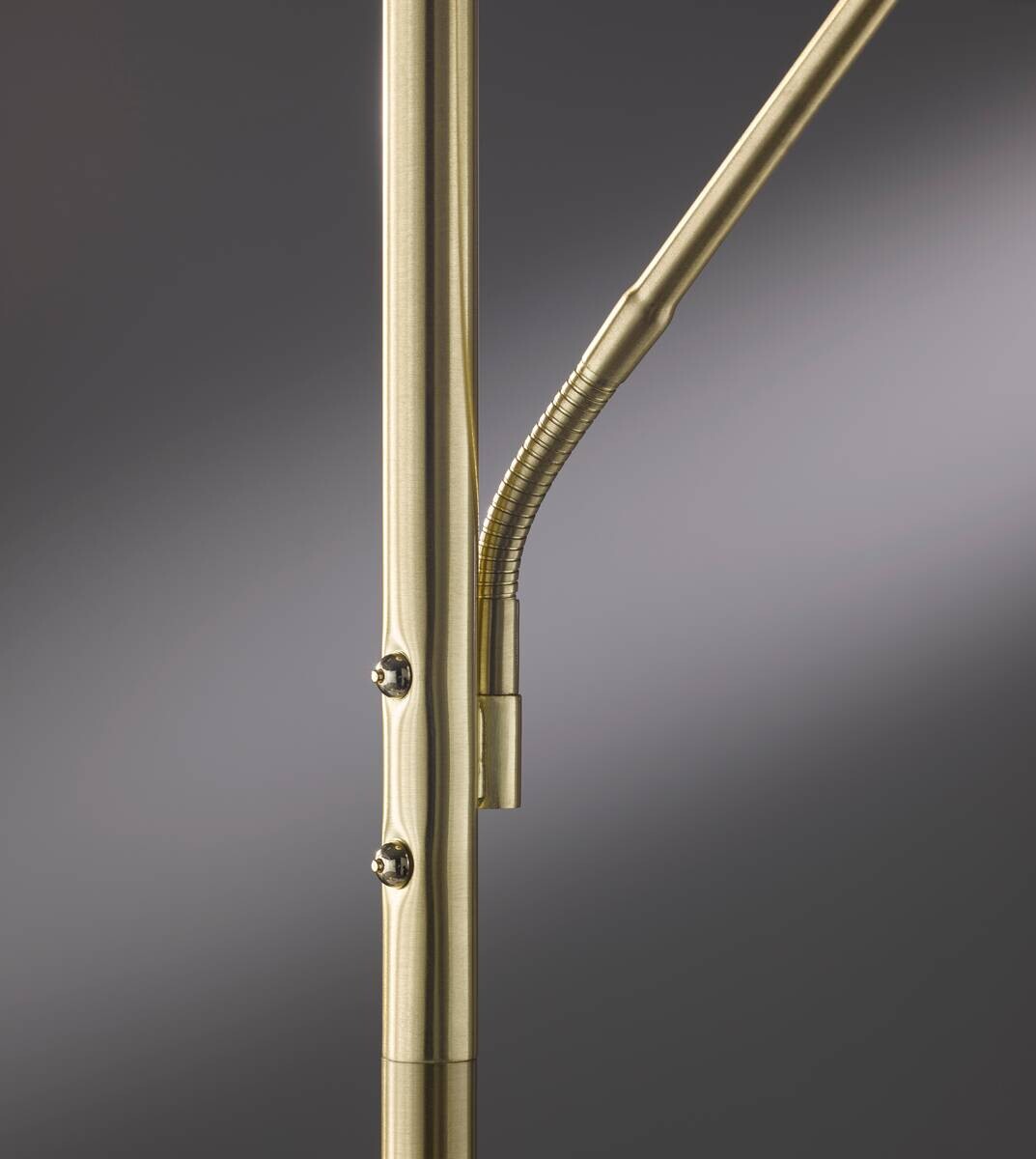 Fischer & Honsel Stehlampe 40316 messing weiß Glas Metall B/H/T: ca. 35x180x50 cm 1 Brennstellen