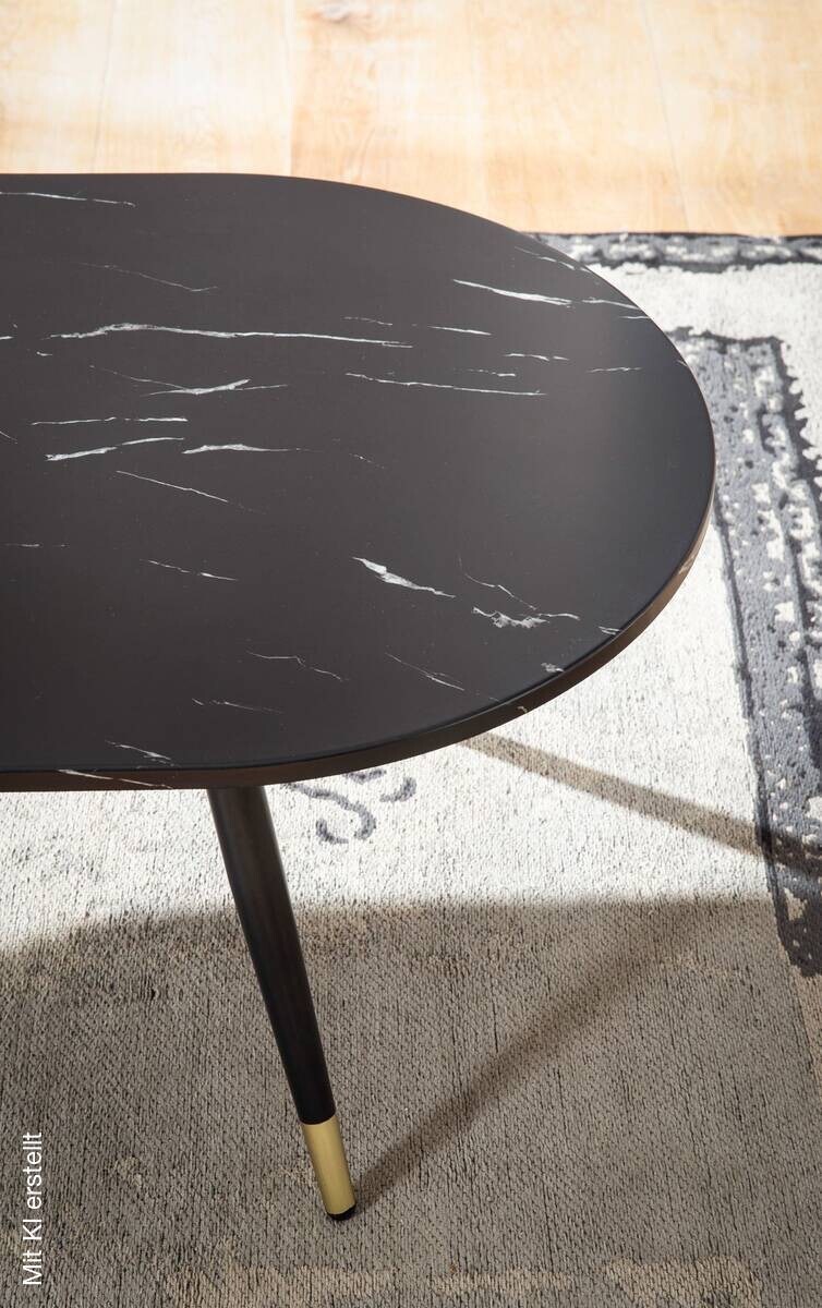 Couchtisch schwarz Marmor Optik B/H/T: ca. 120x42x60 cm