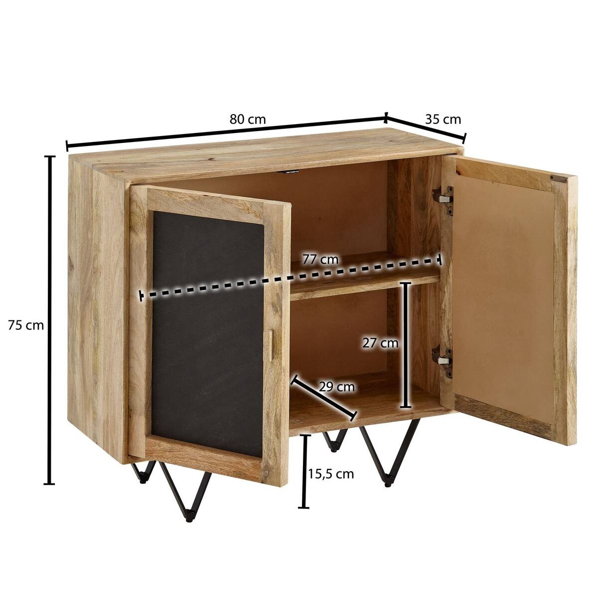 Sideboard braun B/H/T: ca. 80x75x35 cm