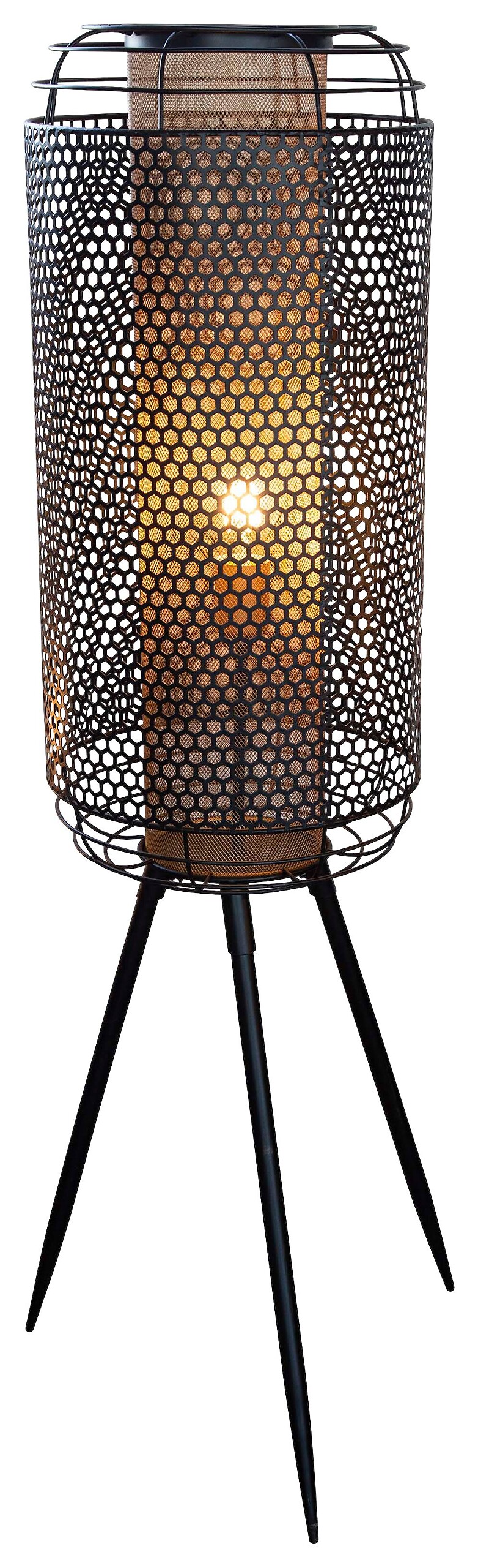 Nowa Stehlampe 40790145 gold schwarz Metall H/D: ca. 110x30 cm E27 1 Brennstellen