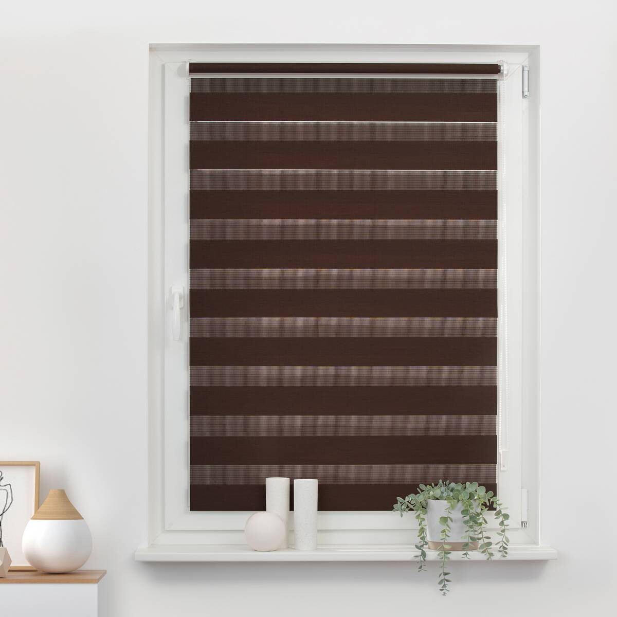 LICHTBLICK Doppelrollo Duo dunkelbraun B/L: ca. 50x150 cm