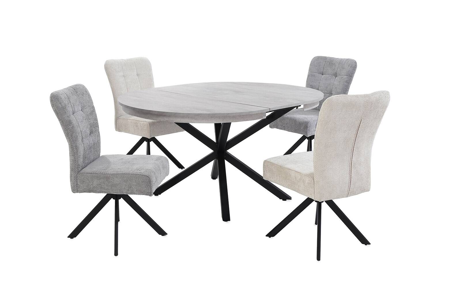 Esstisch Beton schwarz B/H/T: ca. 120x77x120 cm