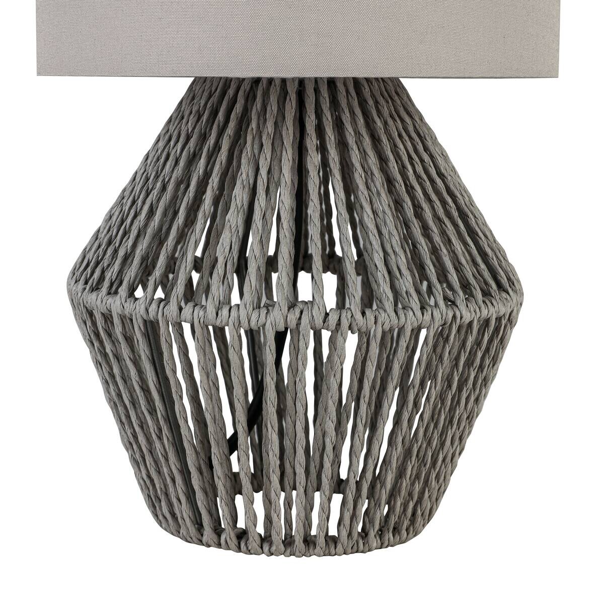 Nolo Tischleuchte Line grau Metall Papier E27 1 Brennstellen