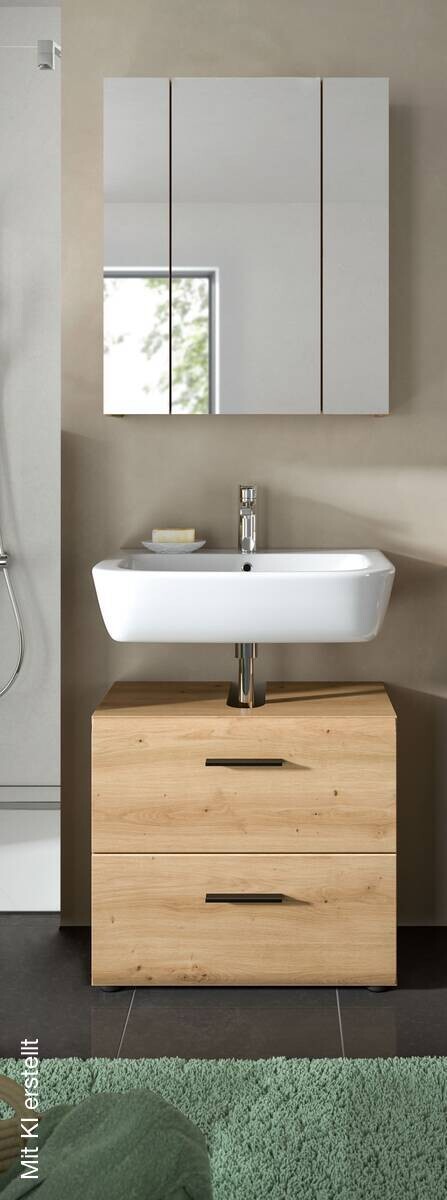 Badezimmer-Set Ice Artisan Oak Nachbildung B/H/T: ca. 60x185x30 cm