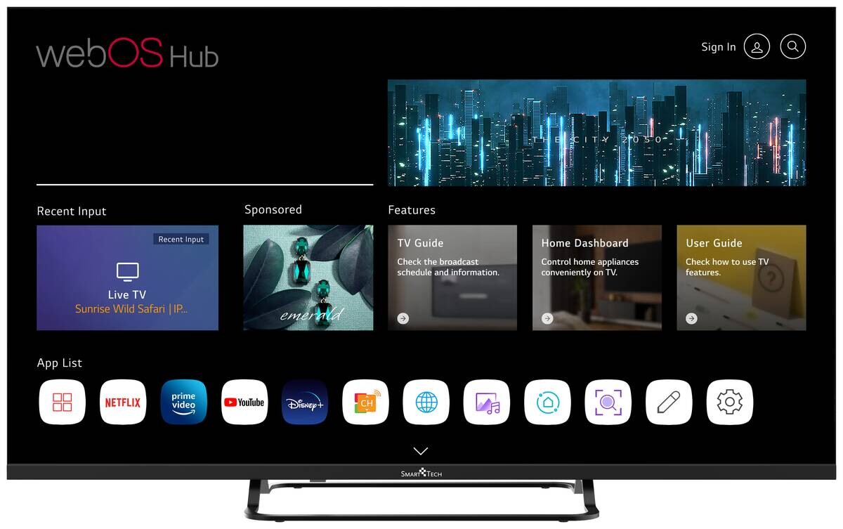 Smart-Tech LED-TV 43FW01V D: ca. 108 cm