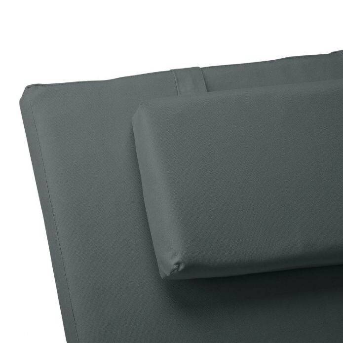 VCM Liegenauflage 2er Set anthrazit Polyester B/L: ca. 58x188 cm