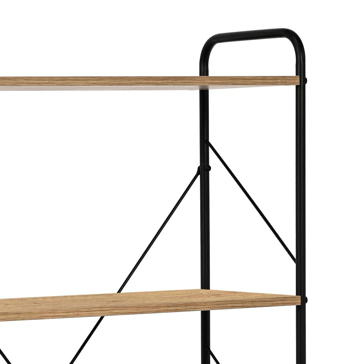 Standregal Nala Holzoptik Artisan Nachbildung schwarz B/H/T: ca. 63,2x125x30 cm
