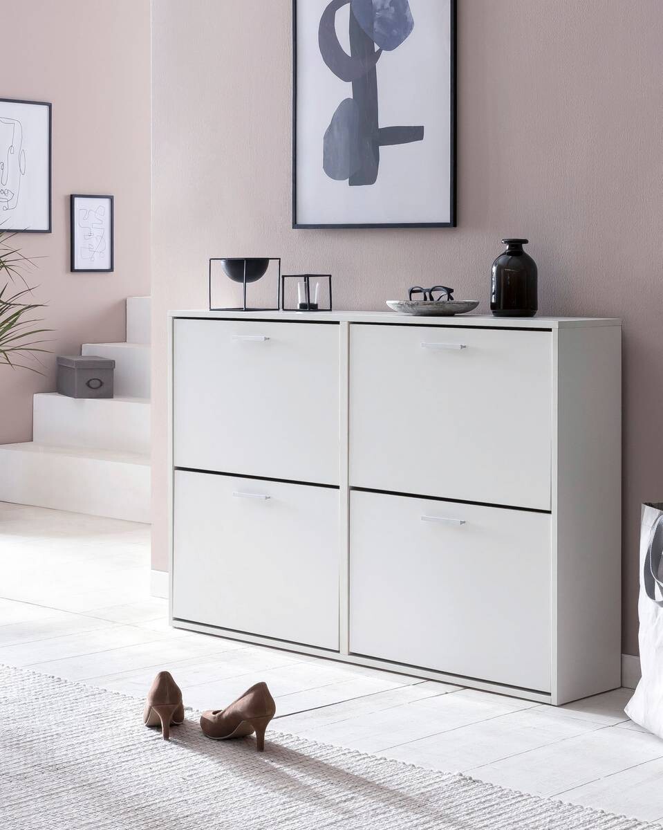 Schuhschrank weiß weiß B/H/T: ca. 120x81x24 cm