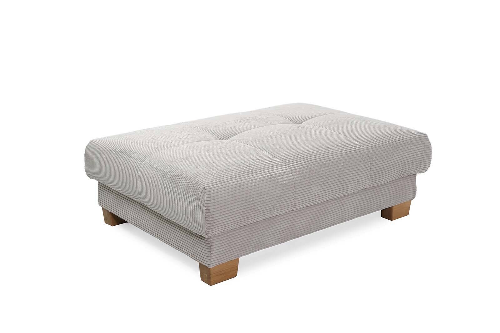 Hocker Greige Microfaser B/H/T: ca. 144x46x99 cm