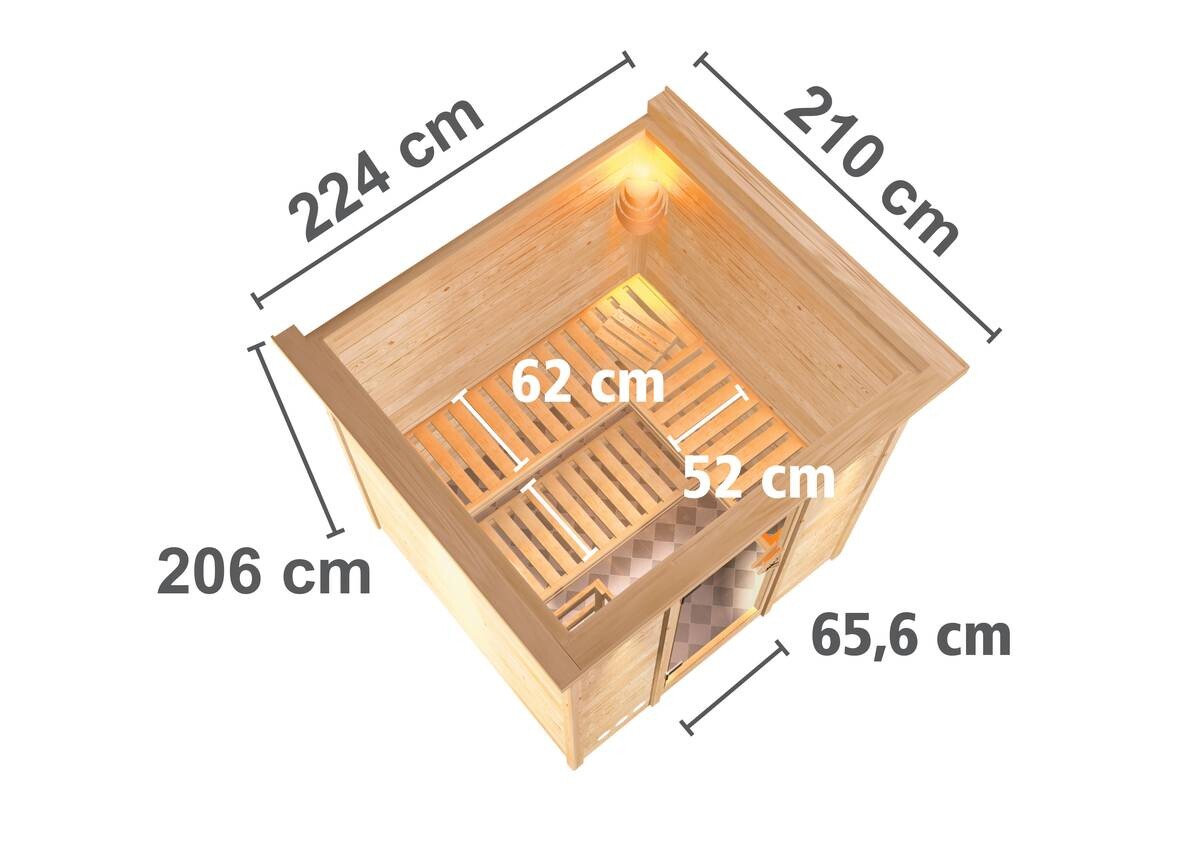 Karibu Sauna Maxi B/H/T: ca. 196x200x196 cm