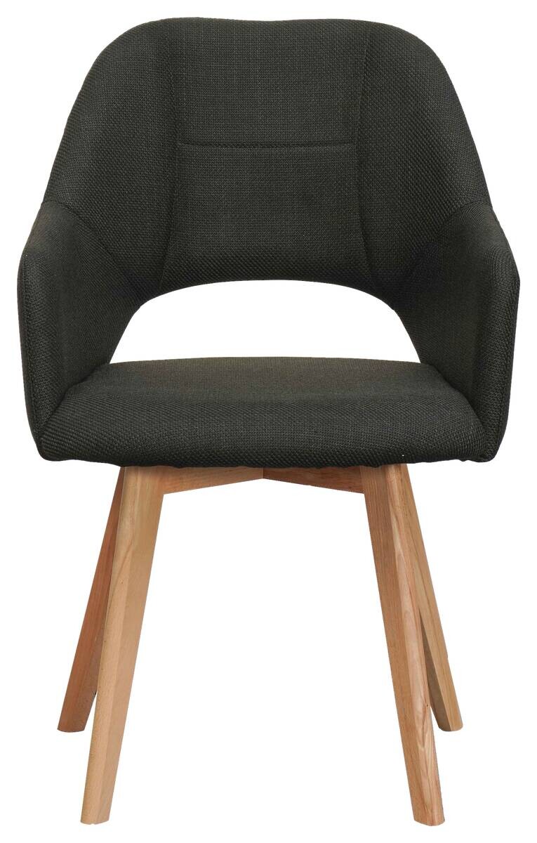 Armlehnstuhl Stade anthrazit Webstoff Microfaser B/H/T: ca. 57x87x62 cm