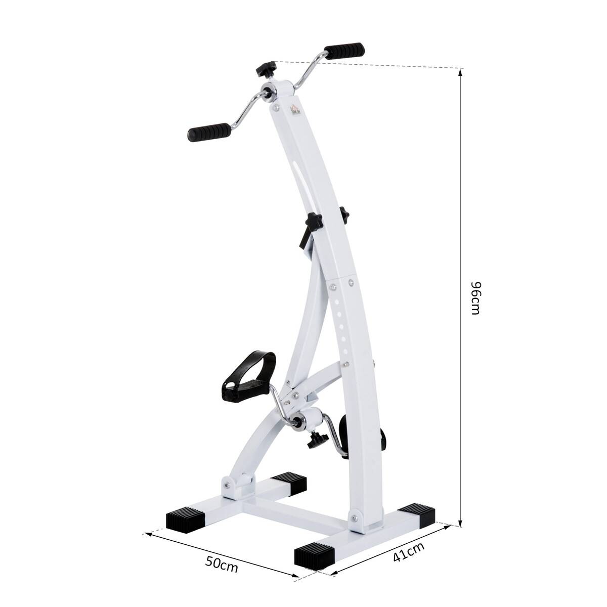 HOMCOM Bewegungstrainer weiß Stahl B/H/L: ca. 50x96x41 cm