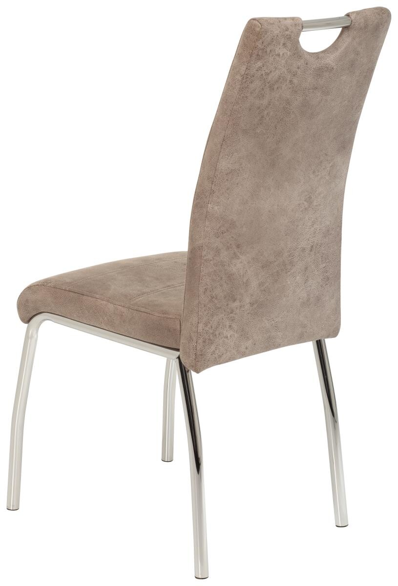 Stuhl Susi 4er Set beige Vintage Microfaser B/H/T: ca. 44x98x61 cm