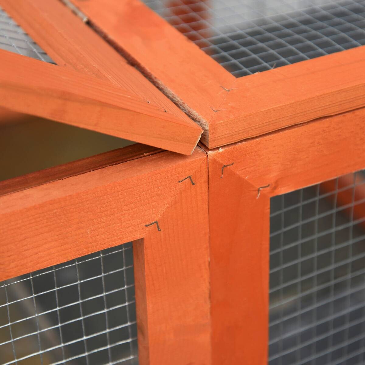 PawHut Stall orange Holz B/H/L: ca. 90x180x48 cm