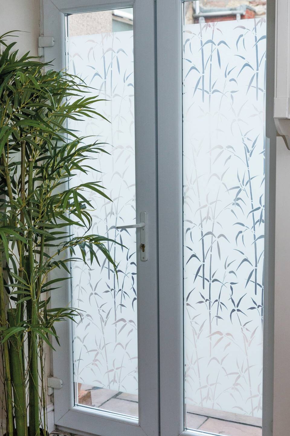 d-c-fix Fensterfolie Bamboo weiß transparent B/L: ca. 67,5x150 cm