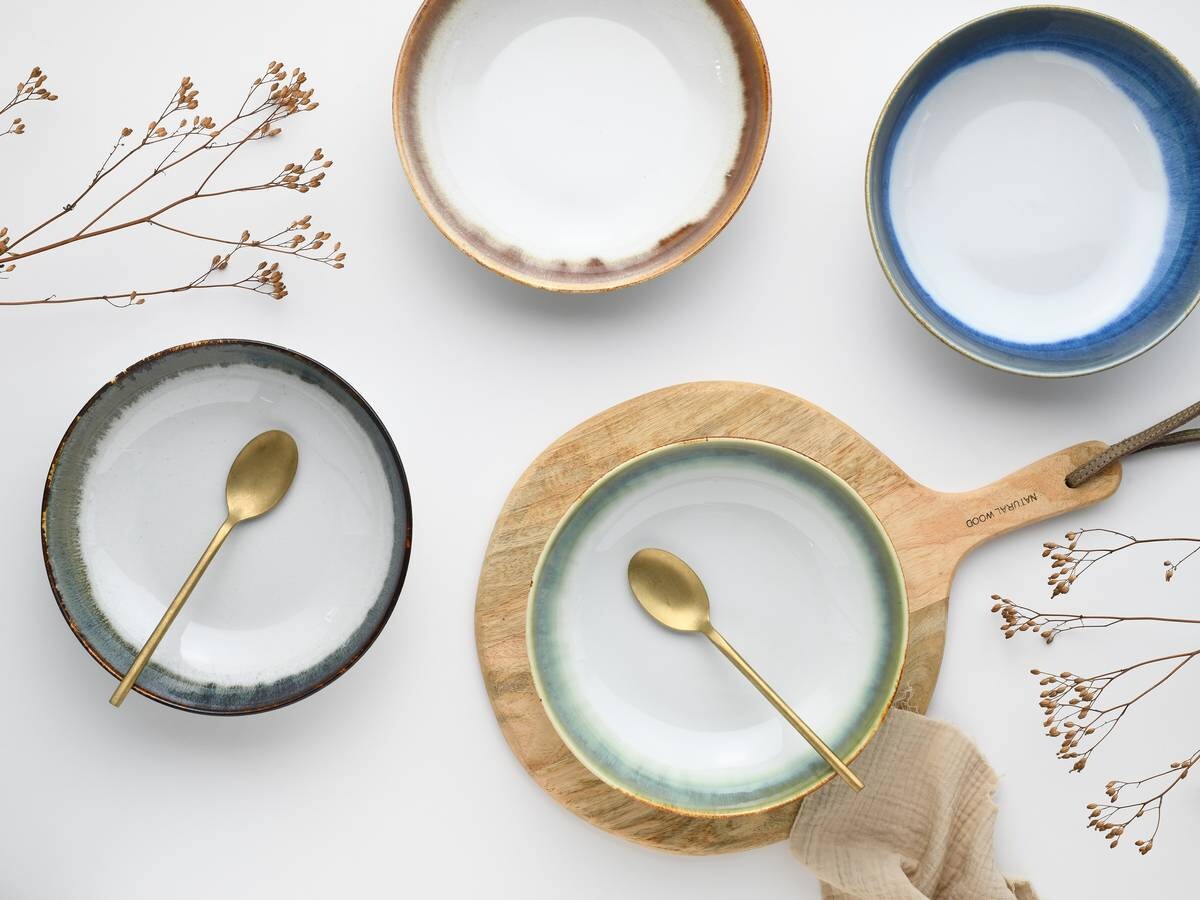 CreaTable Müslischalenset Cascade Bowls Mix Poke bunt Steinzeug