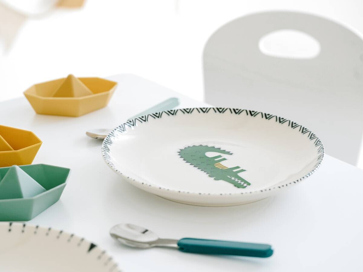 CreaTable Tellerset Safari mehrfarbig Steinzeug D: ca. 21 cm