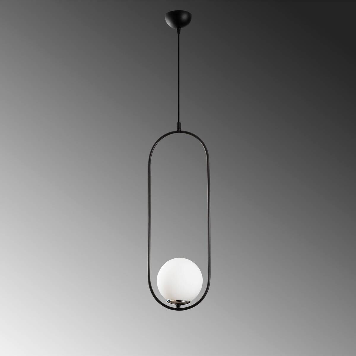 Opviq Pendelleuchte Mudoni schwarz weiß Glas B/H/T/L: ca. 20x146x15x20 cm E27 1 Brennstellen