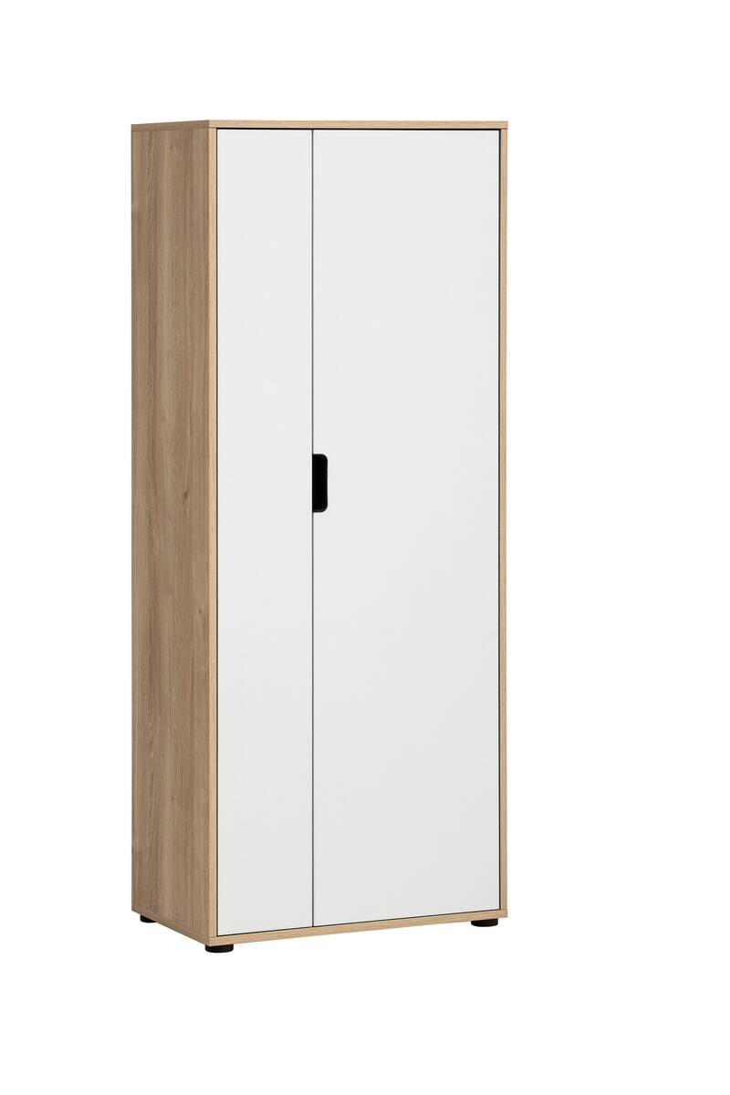 Aktenschrank Emmik weiß matt Eiche Eiche weiß Nachbildung B/H/T: ca. 65,1x163,6x41 cm