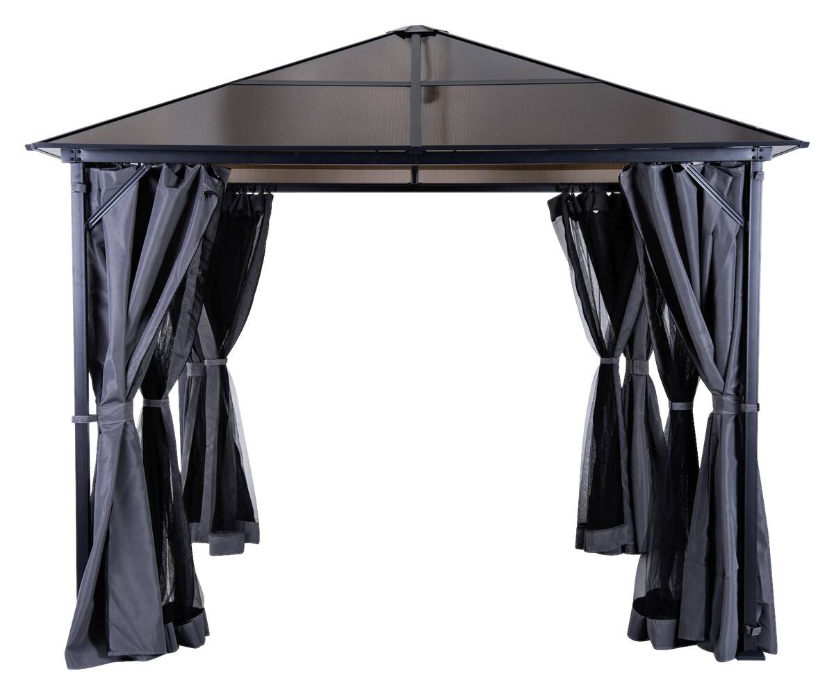 Outsunny Gartenpavillon braun Alu B/H/L: ca. 300x265x300 cm