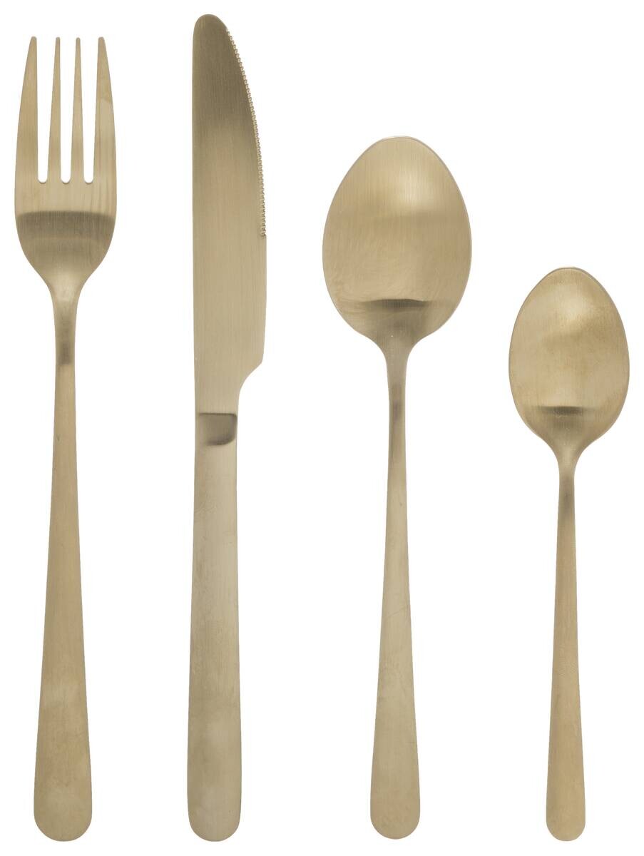 Besteck gold Edelstahl 24 tlg.