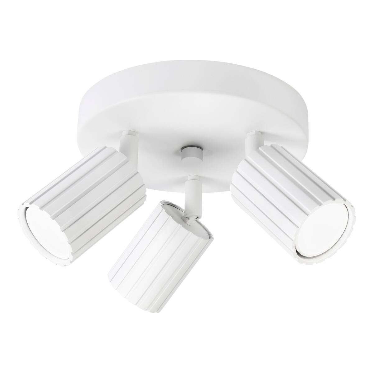 Lamkur Strahler Prisma weiß Stahl B/H/L: ca. 18x19,5x18 cm 3 Brennstellen