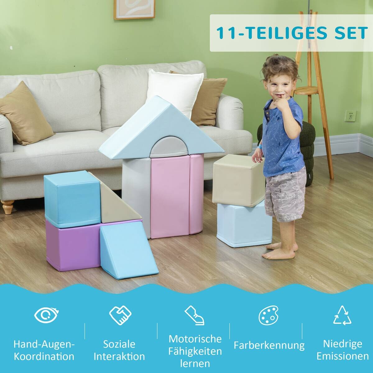 HOMCOM Bausteinset B/H/L: ca. 25x50x25 cm