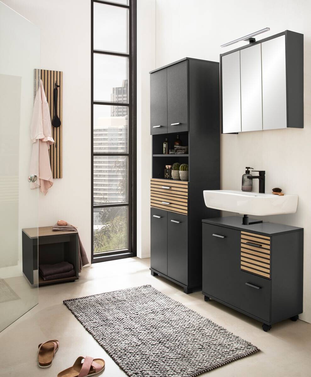 Highboard Katta anthrazit B/H/T: ca. 59,8x110,5x32,6 cm